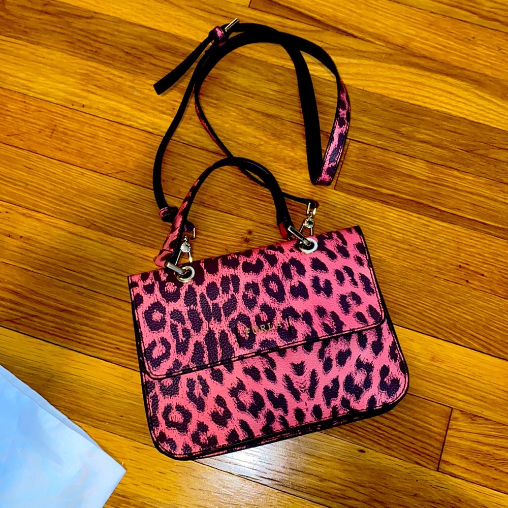 Furla Pink leopard bag